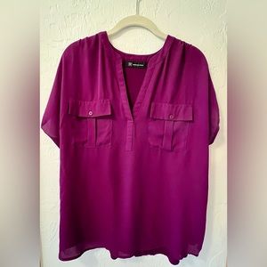 INC International Concepts * Women’s XL * Purple V-neck Blouse